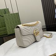 Gucci GG Marmont Small Shoulder Bag Light Grey 26x13x6cm - 4