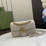 Gucci GG Marmont Mini Shoulder Bag Light Grey 22x13x6cm - 1