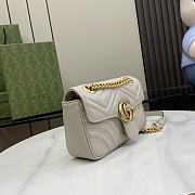 Gucci GG Marmont Mini Shoulder Bag Light Grey 22x13x6cm - 5