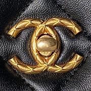 Chanel Flap Bag Black Lambskin Gold 26x15x7cm - 2