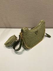 Prada Re-Edition 2005 Crochet Bag Olive Green 22x18x6cm - 5