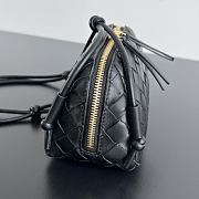 Bottega Veneta Intrecciato Concert Pouch Black 18.5x11.5x8.5cm - 3