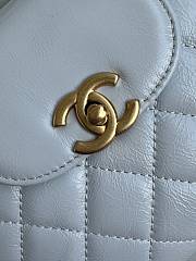 Chanel Kelly Shopper Light Blue Gold Bag 13x19x7cm - 4