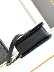 Chanel Small Leboy Bag Black Caviar Silver 20cm - 2