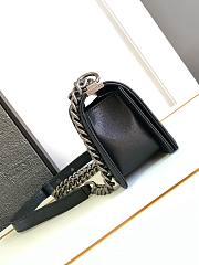 Chanel Small Leboy Bag Black Caviar Silver 20cm - 6