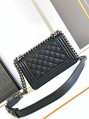 Chanel Small Leboy Bag Black Caviar Silver 20cm - 4