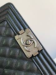 Chanel Small Leboy Bag Black Caviar Silver 20cm - 3