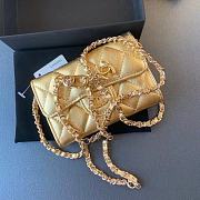 Chanel Wallet Gold Lambskin Chain 11x7cm - 5