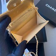 Chanel Wallet Gold Lambskin Chain 11x7cm - 3