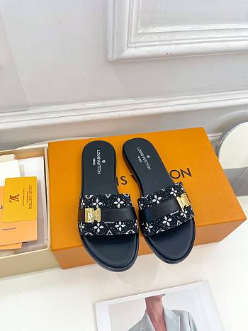 Louis Vuitton LV Black Slides