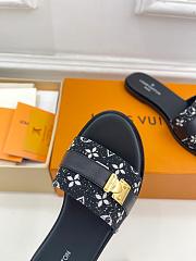 Louis Vuitton LV Black Slides - 5