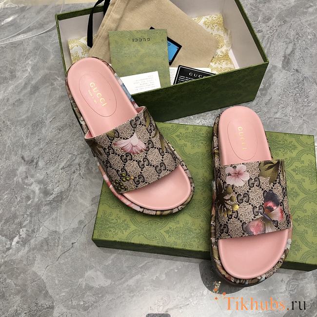 Gucci Pink Sandal Slides - 1