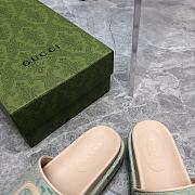 Gucci Green Sandal Slides - 5