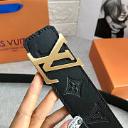 Louis Vuitton LV Black Gold Belt 4cm - 5