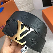 Louis Vuitton LV Black Gold Belt 4cm - 4