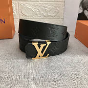 Louis Vuitton LV Black Gold Belt 4cm - 2