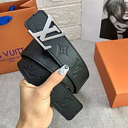 Louis Vuitton LV Black Silver Belt 4cm - 4