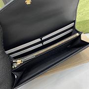 Gucci GG Continental Wallet Black 19x10x3.5cm - 2