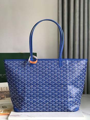 Goyard Large Zipper Tote Blue 49cm