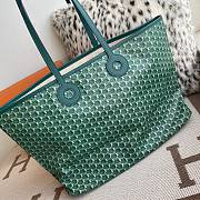 Moynat Canvas Logo Green Tote Bag 45x27x13.5cm - 6