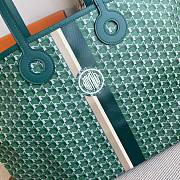 Moynat Canvas Logo Green Tote Bag 45x27x13.5cm - 5