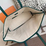 Moynat Canvas Logo Green Tote Bag 45x27x13.5cm - 4