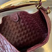 Bottega Veneta Sardine Top Handle Bag Wine 33x20x4cm - 6