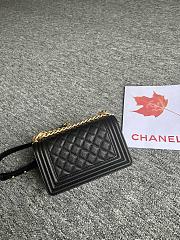 Chanel Small Leboy Bag Black Caviar Gold 20cm - 2