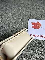 Chanel Small Leboy Bag Chevron White Caviar Gold 20cm - 4