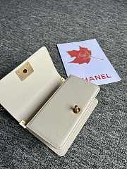 Chanel Small Leboy Bag White Caviar Gold 20cm - 6