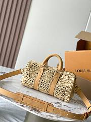 Louis Vuitton LV Keepall Bandoulière 25 Raffia 25x15x11cm - 4