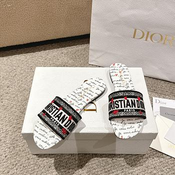 Dior Dway Slides Black White Red Je Vous