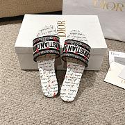 Dior Dway Slides Black White Red Je Vous - 3