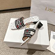 Dior Dioramour Dway Heeled Slide Black White 3.5cm - 3