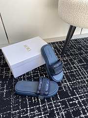 Dior Dioriviera Dio(r)evolution Slide Leather-Effect Blue - 2