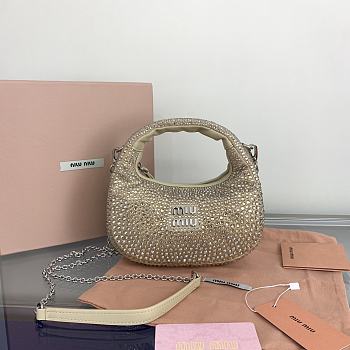 Miu Miu Metallic Wander Mini Tote Bag 17.5x14x5.5cm