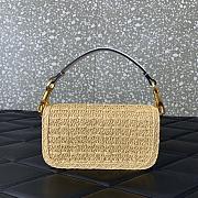 Valentino Garavani Small Locò Raffia Shoulder Bag White 20x11x5cm - 4