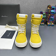 Rick Owens Geobasket High Top Sneakers Yellow - 5