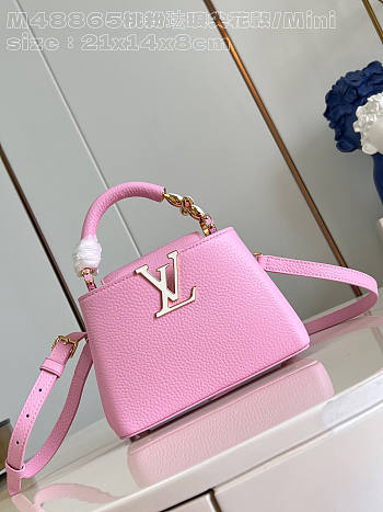 Louis Vuitton LV Mini Capucines Pink Bag 21cm