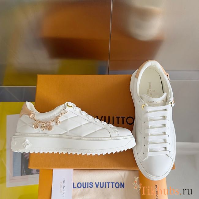 Louis Vuitton LV White Time Out Sneaker - 1