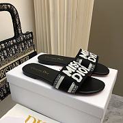 Dior Dway Slide Black White Cotton - 5