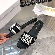 Dior Dway Slide Black White Cotton - 4