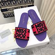 Dior Dway Slide Fuchsia Black Cotton - 1