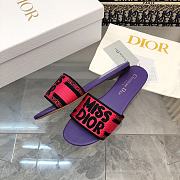 Dior Dway Slide Fuchsia Black Cotton - 3