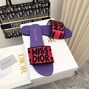 Dior Dway Slide Fuchsia Black Cotton - 4