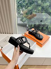 Hermes Gipsy Sandal Nappa Leather Black - 5