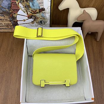 Hermes Geta Yellow Chevre 20cm