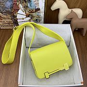 Hermes Geta Yellow Chevre 20cm - 3