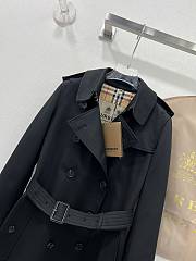 Burberry Long Coat Black Trench - 3