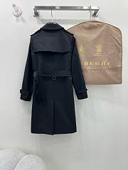 Burberry Long Coat Black Trench - 2